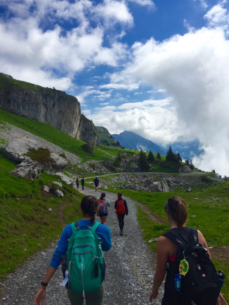 Hiking to Lac Mayen, an astounding vista wrapped around us in 360 degrees.