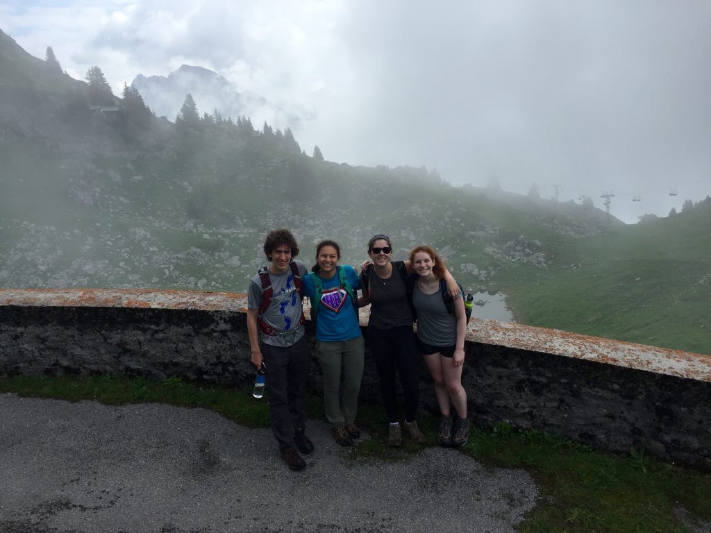 Kaes, Kelsea, Taylor, and Maggie in the clouds!