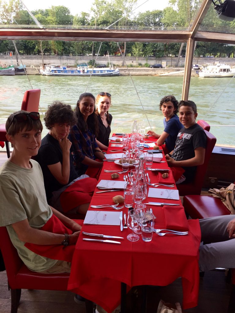 Surprise birthday dinner with Bateaux Mouches for Jacob!