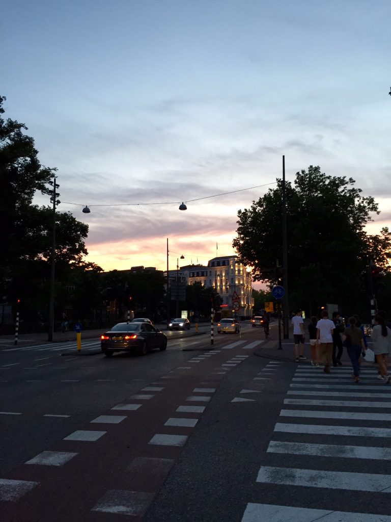 A lovely sunset walk home through Amsterdam.